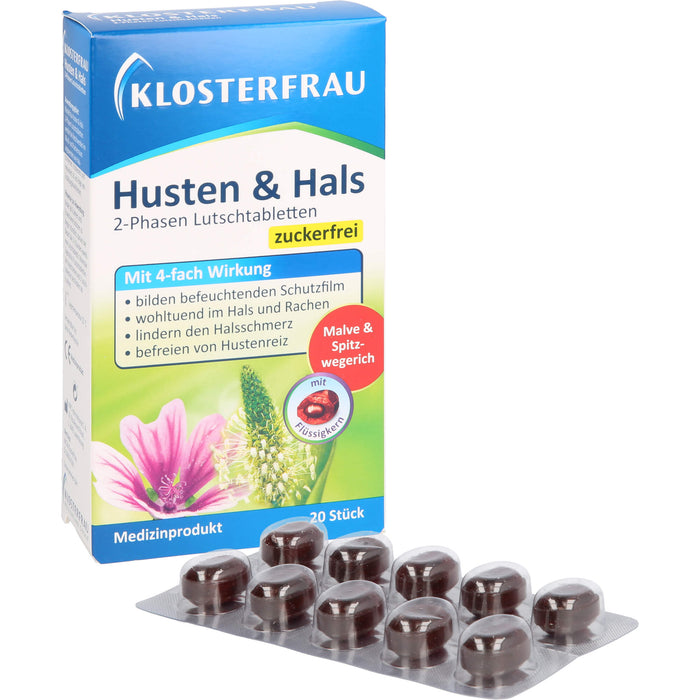 Klosterfrau Husten & Hals, 20 pc Tablettes