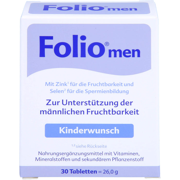 Folio men Kinderwunsch Tabletten, 30 pc Tablettes