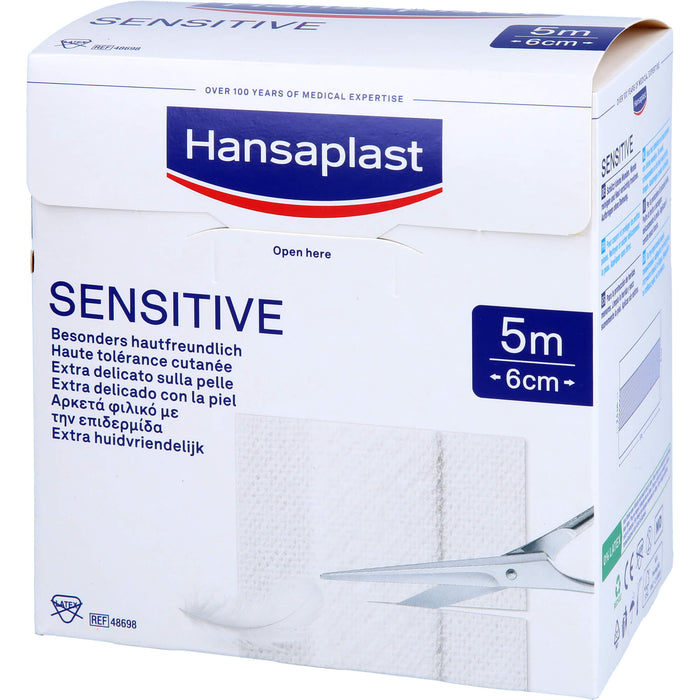 Hansaplast Sensitive 5 m x 6 cm Pflaster, 1 pcs. Patch