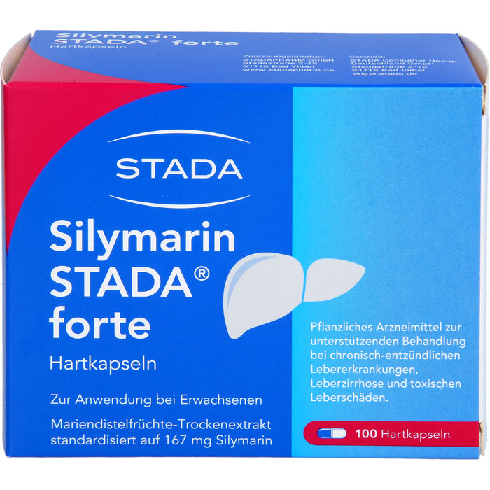 Silymarin STADA forte Hartkapseln bei Lebererkrankungen, 100 pc Capsules