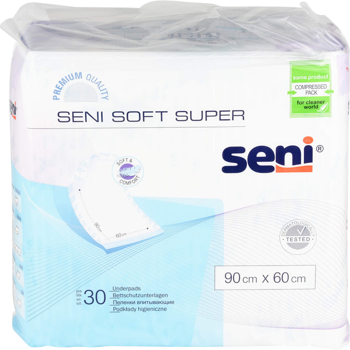 Seni Soft Super Bettschutzunterlagen 90 cm x 60 cm, 30 pcs. underpads