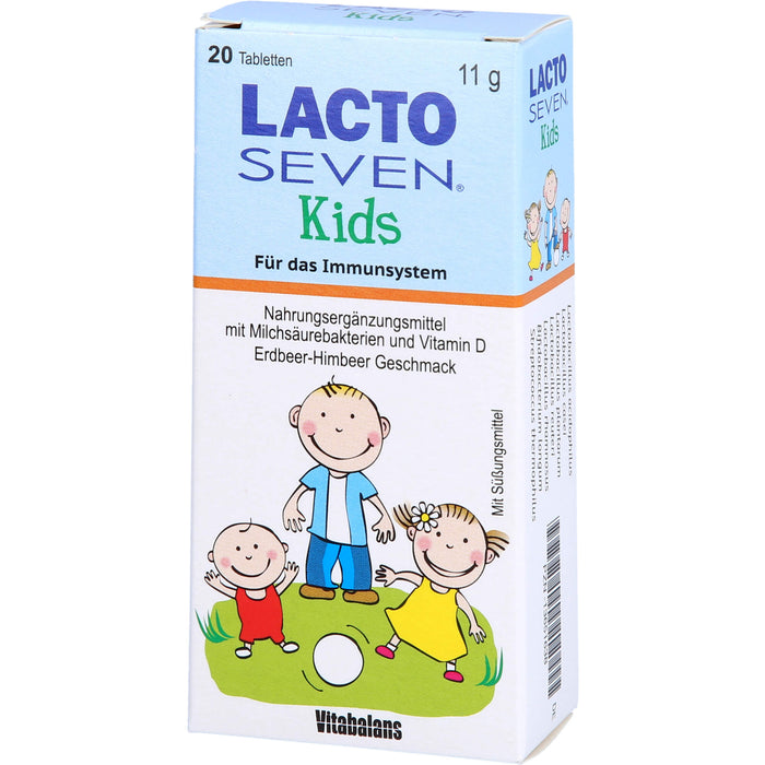 Lacto Seven Kids Erdbeer-Himbeer-Geschmack, 20 St TAB