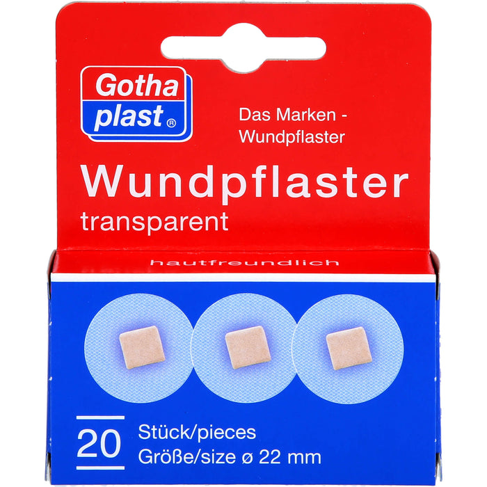 Gothaplast Wundpflaster 22 mm transparent, 20 St. Pflaster