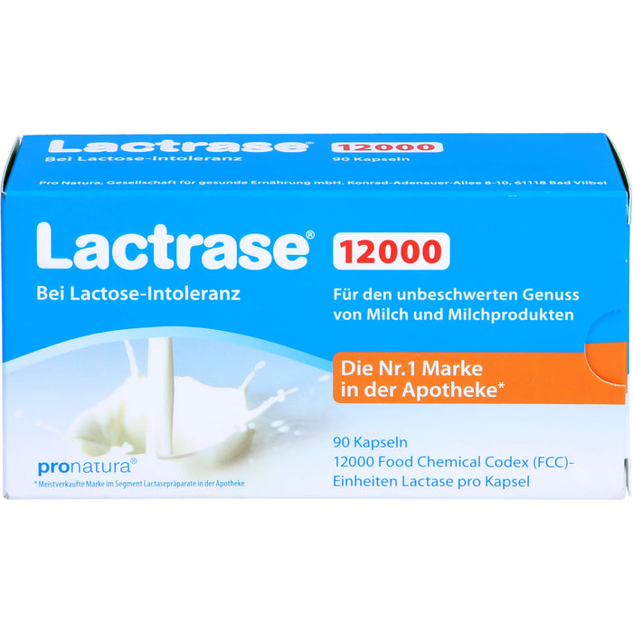 Lactrase 12000 bei Lactose-Intoleranz Kapseln, 90 pcs. Capsules