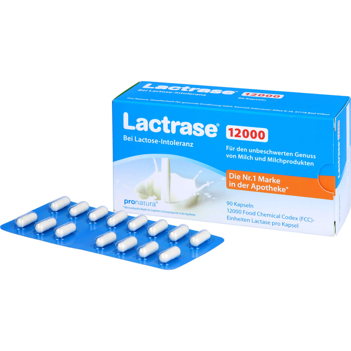 Lactrase 12000 bei Lactose-Intoleranz Kapseln, 90 St. Kapseln