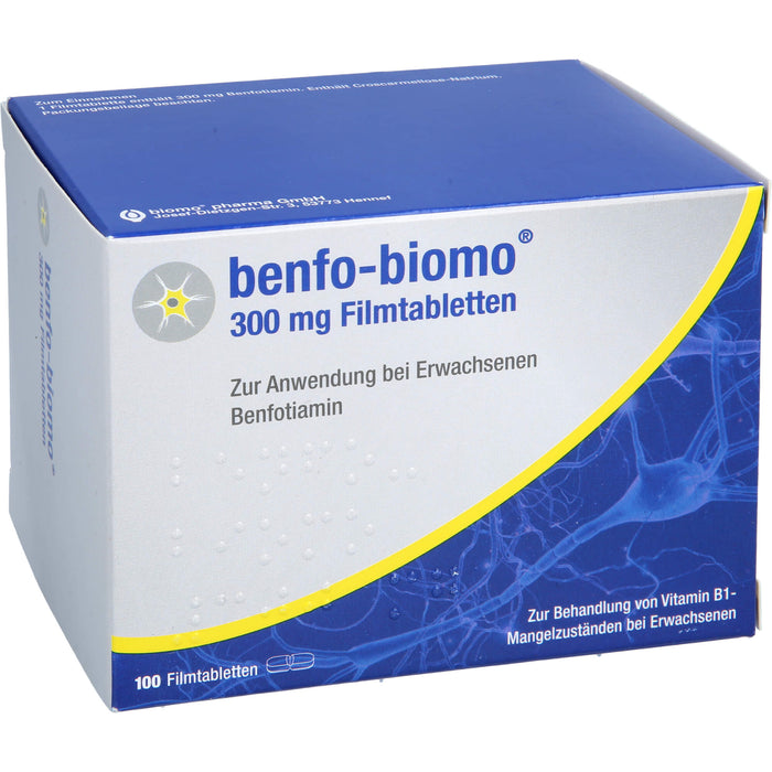 Benfo-biomo 300 mg Filmtabletten bei Vitamin B1-Mangelzuständen, 100 pc Tablettes