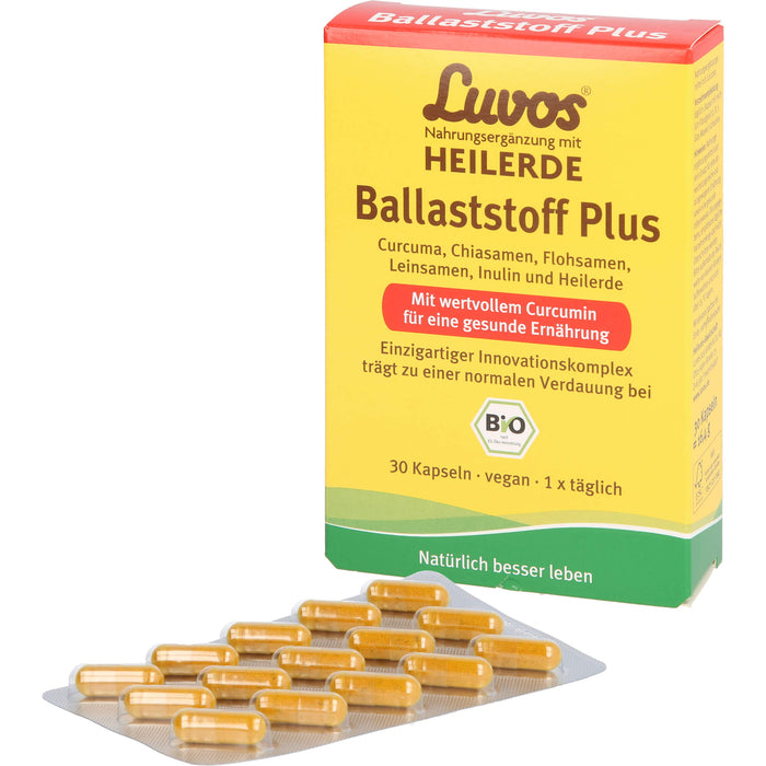 Luvos Heilerde bio Ballaststoff plus Kapseln, 30 pcs. Capsules