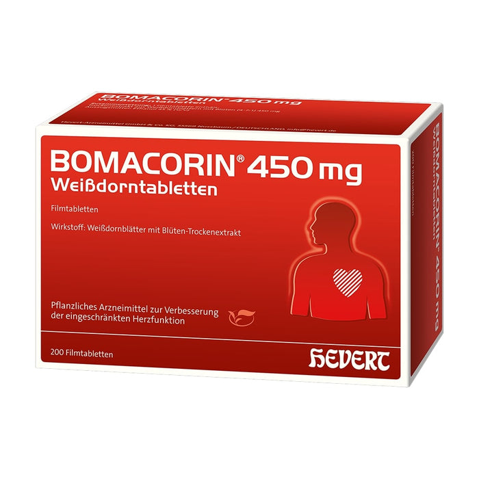 BOMACORIN 450 mg Weißdorntabletten, 200 pcs. Tablets