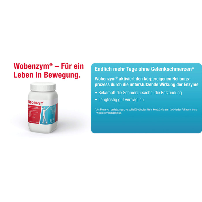 Wobenzym Tabletten entzündungshemmendes Arzneimittel, 800 pcs. Tablets