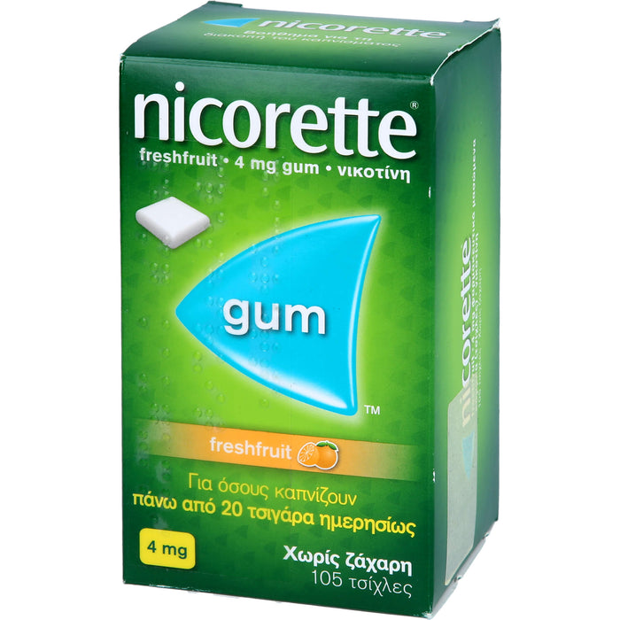 nicorette Kaugummi freshfruit 4 mg Reimport Kohlpharma, 105 pc Gomme à mâcher