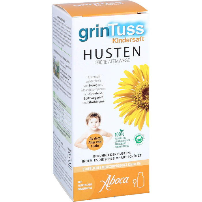 grinTuss Kindersaft beruhigt den Husten, 128 g Solution