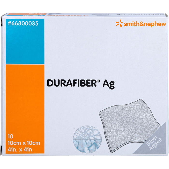 DURAFIBER Ag 10x10 cm Verband, 10 St VER