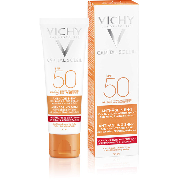 VICHY Idéal Soleil Capital LSF 50 3-in-1 Sonnenpflege, 50 ml Cream