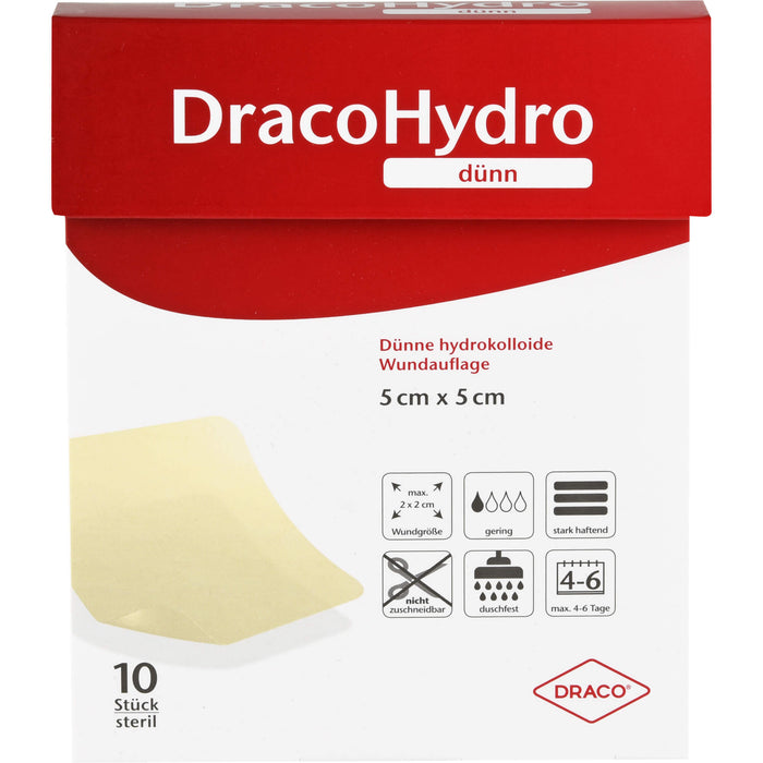 DracoHydro dünn Transparenter Hydrokolloider Wundverband, 10 St VER