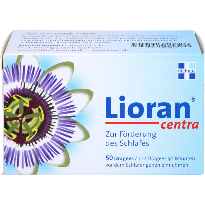 Lioran Centra Dragees zur Förderung des Schlafes, 50 pc Tablettes