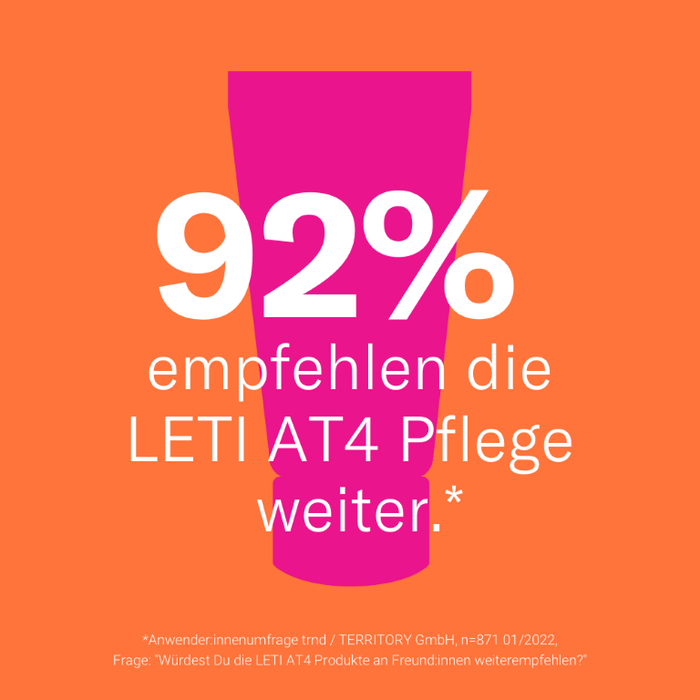 LETI AT4 Defense Gesichtscreme SPF 50+ - Wasserabweisende, hautschützende Gesichtspflege mit hohem Sonnenschutz (SPF 50+) bei trockener oder zu Neurodermitis neigender Haut, 50 ml Crème