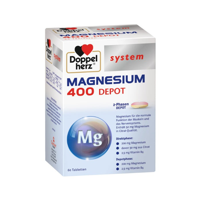 Doppelherz system MAGNESIUM 400 DEPOT, 60 pcs. Tablets