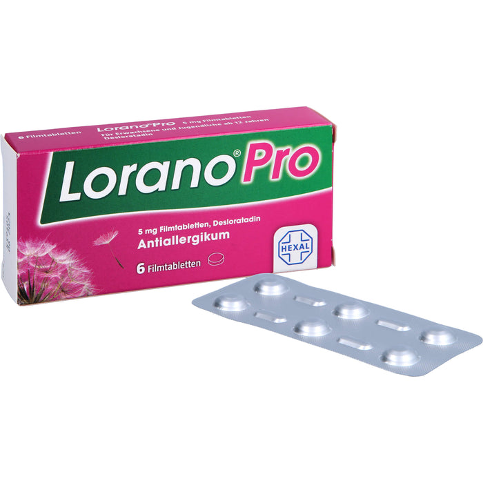 Lorano Pro Filmtabletten Antiallergikum, 6 pc Tablettes