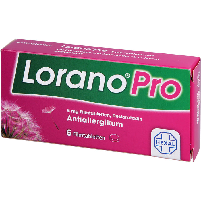 Lorano Pro Filmtabletten Antiallergikum, 6 St. Tabletten