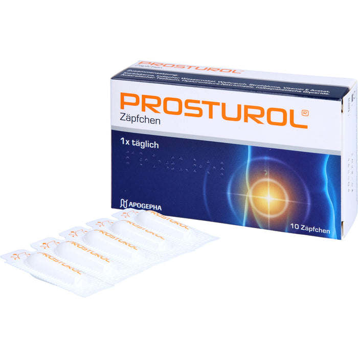 PROSTUROL Zäpfchen bei Prostatitis und gutartiger Prostatavergrößerung, 10 pcs. Suppositories