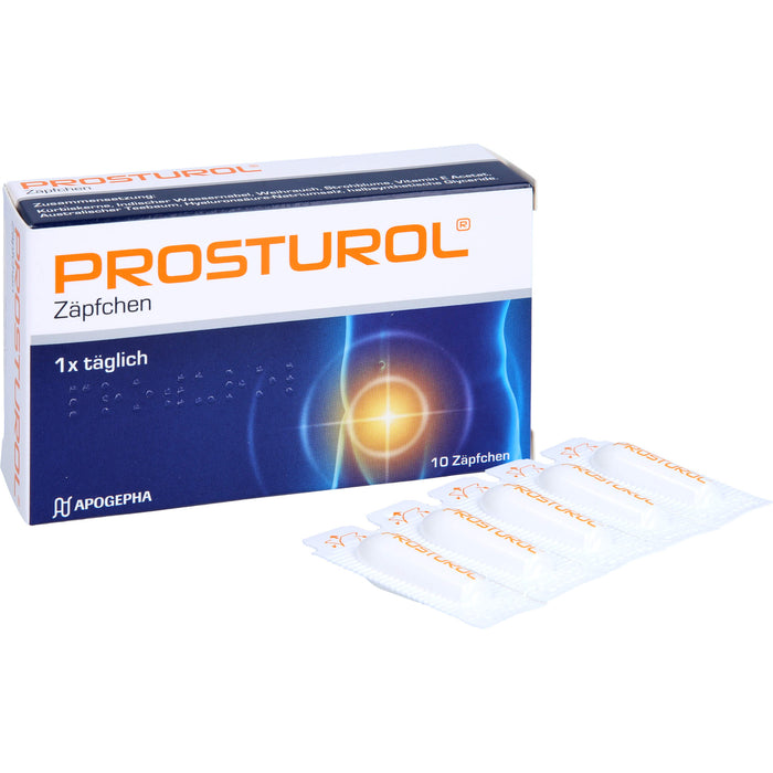 PROSTUROL Zäpfchen bei Prostatitis und gutartiger Prostatavergrößerung, 10 St. Zäpfchen