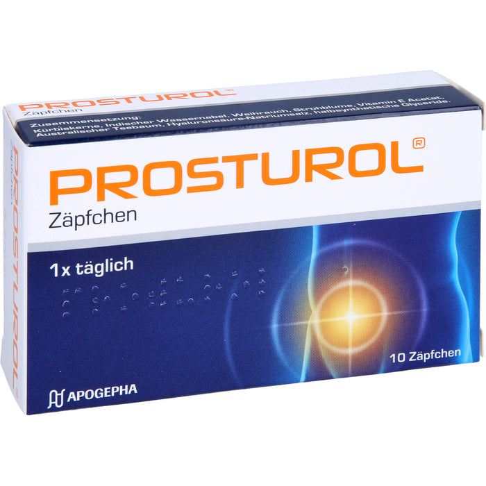 PROSTUROL Zäpfchen bei Prostatitis und gutartiger Prostatavergrößerung, 10 pc Suppositoires