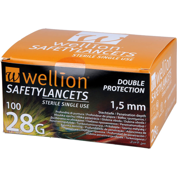 Wellion Safetylancets 28G Sicherheitseinmallanz, 100 St LAN