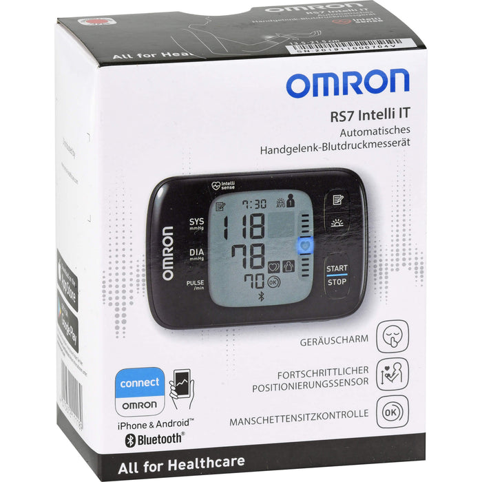 OMRON RS7 Intelli IT Handgelenk-Blutdruckmessgerät HEM-6232T-D, 1 pc Contrôle de la pression sanguine