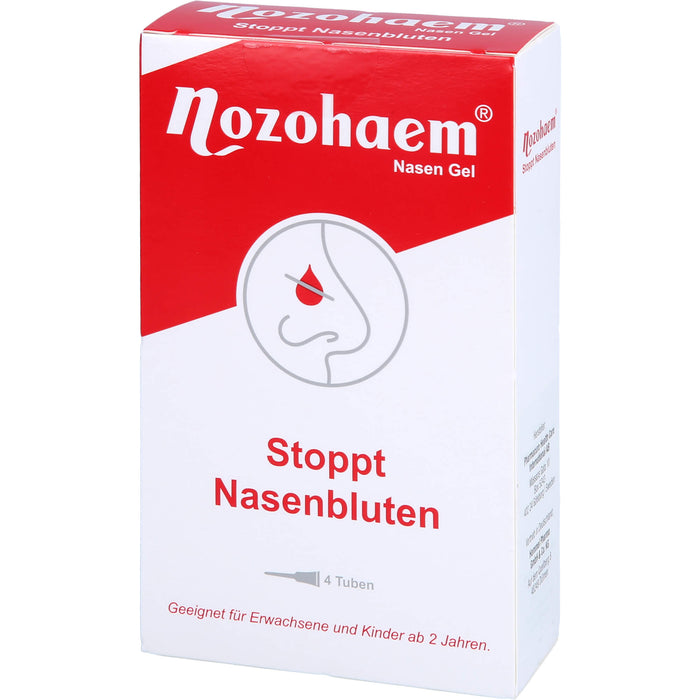 Nozohaem Nasen Gel stoppt Nasenbluten, 4 pcs. Tubes