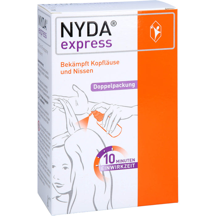 NYDA express bekämpft Kopfläuse und Nissen Pumplösung, 100 ml Lösung