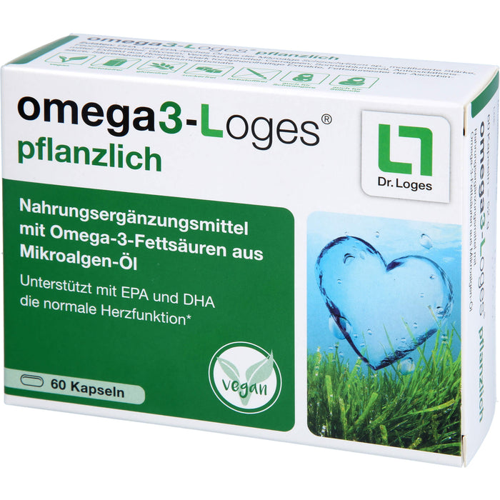 omega3-Loges pflanzlich Kapseln, 60 St. Kapseln