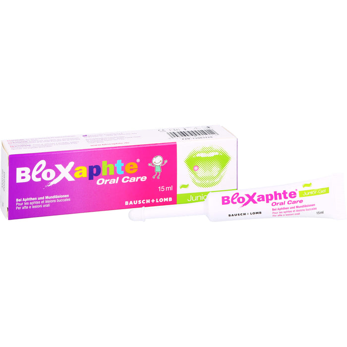 BloXaphte Oral Care Junior-Gel bei Aphthen und Mundläsionen, 15 ml Gel