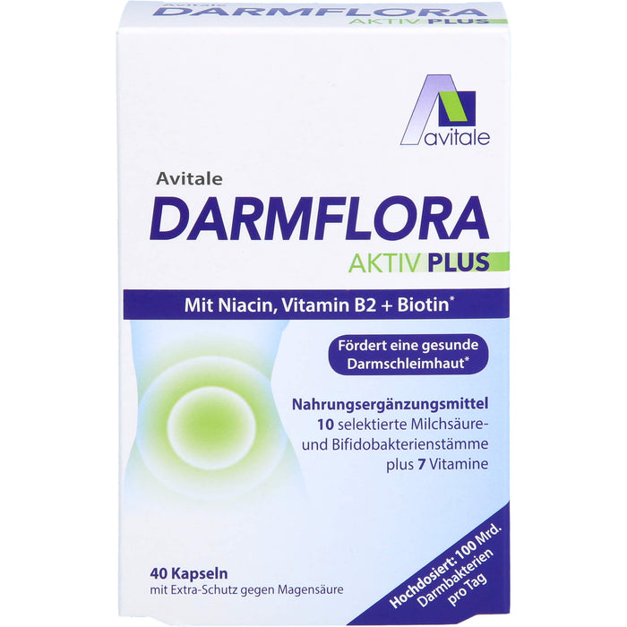 Avitale Darmflora Aktiv Plus Kapseln fördert eine gesunde Darmschleimhaut, 40 pc Capsules