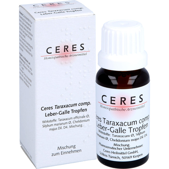 CERES Taraxacum comp. Leber-Galle Tropfen, 20 ml Lösung