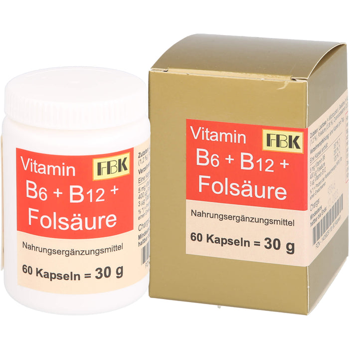 Vitamin B6+B12+Folsäure Kapseln, 60 St KAP