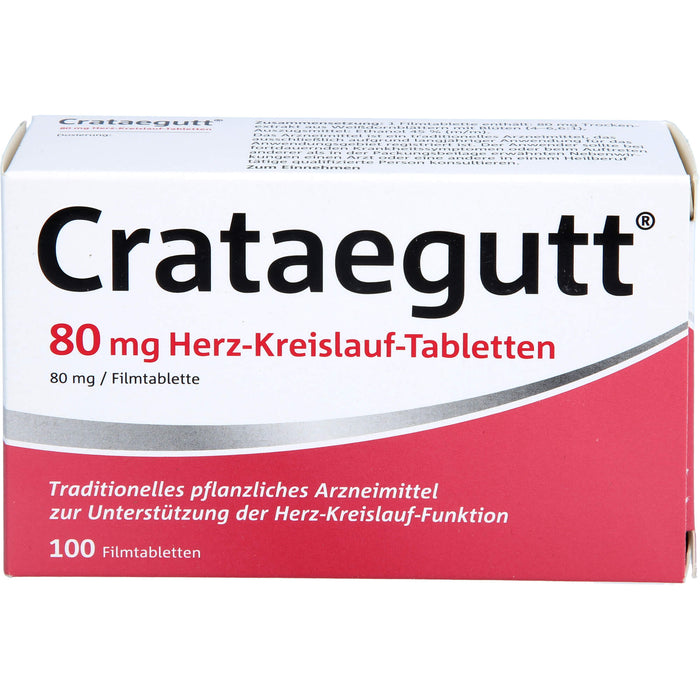 Crataegutt 80 mg Herz-Kreislauf-Tabletten, 100 St. Tabletten