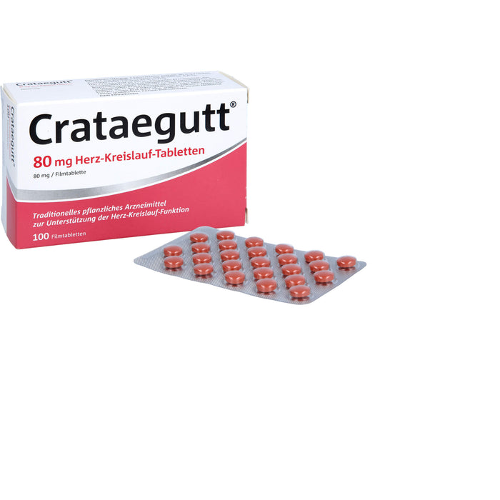 Crataegutt 80 mg Herz-Kreislauf-Tabletten, 100 pc Tablettes