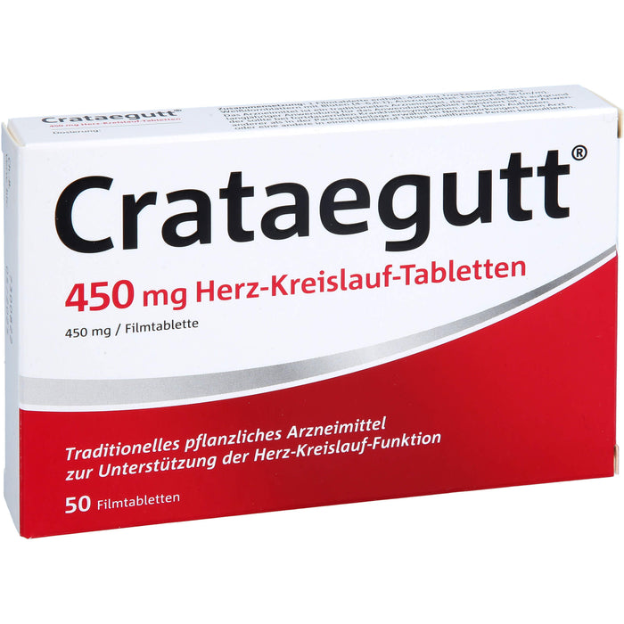 Crataegutt 450 mg Herz-Kreislauf-Tabletten, 50 pc Tablettes