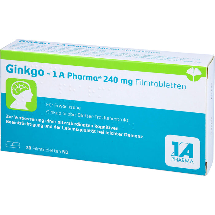 Ginkgo - 1 A Pharma 240 mg Filmtabletten, 30 St FTA