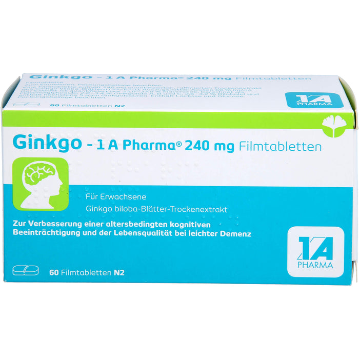 Ginkgo - 1 A Pharma 240 mg Filmtabletten, 60 St FTA