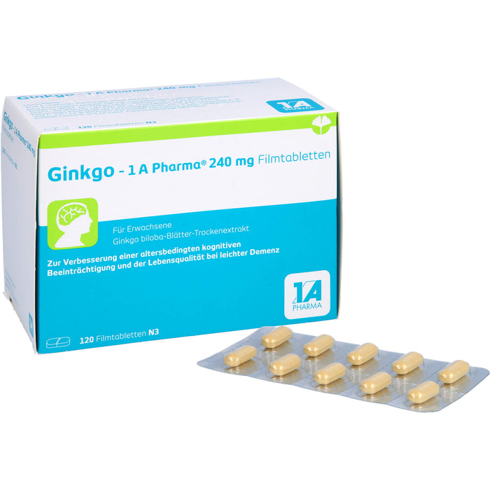 Ginkgo - 1 A Pharma 240 mg Filmtabletten, 120 St FTA