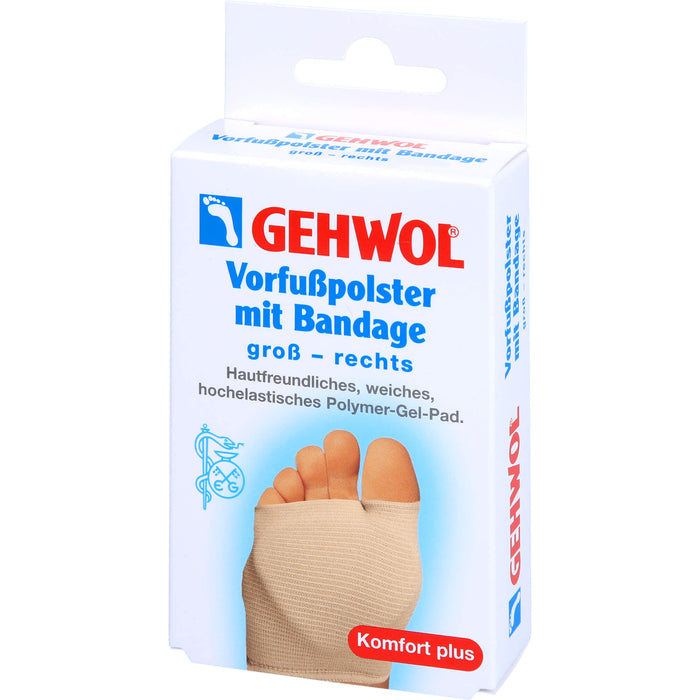 GEHWOL Vorfußpolster mit Bandage rechts gross, 1 St