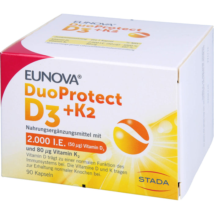 EUNOVA DuoProtect D3 + K2 Kapseln, 90 pcs. Capsules