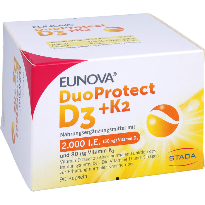 EUNOVA DuoProtect D3 + K2 Kapseln, 90 pcs. Capsules