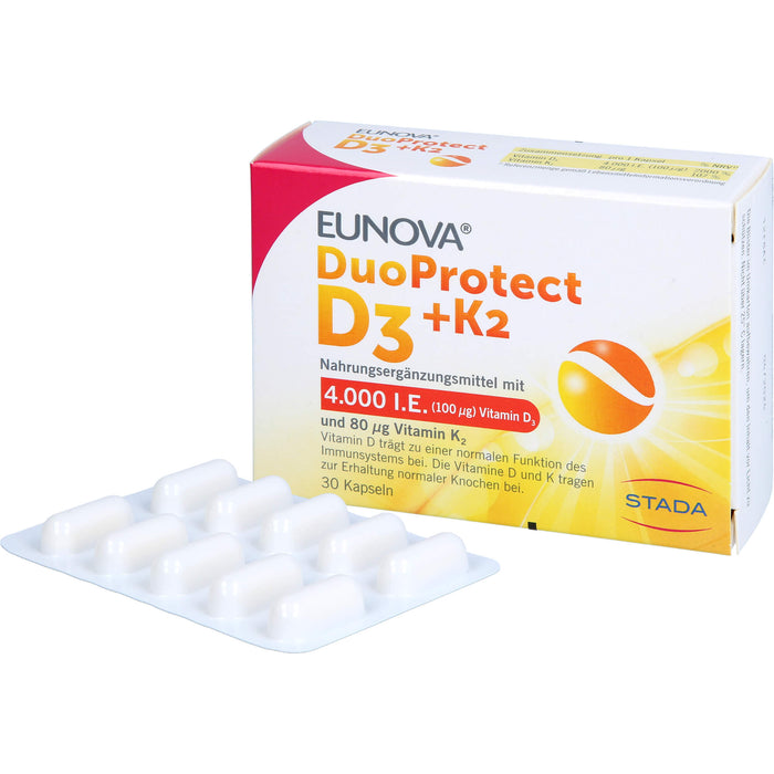 EUNOVA DuoProtect D3+K2 4000IE/80UG, 30 St KAP