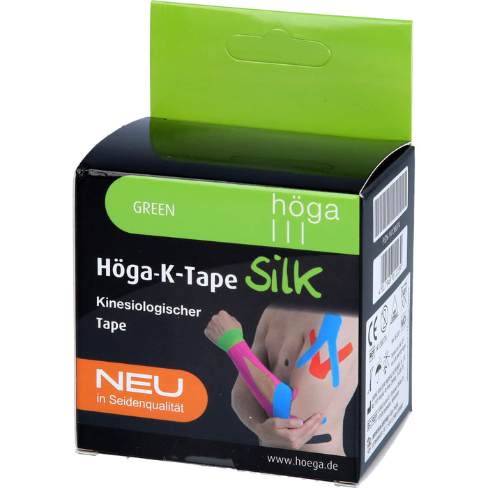 Höga-K-Tape Silk 5cmx5m green KinesiologischerTape, 1 pc Pansement