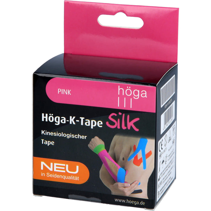 Höga-K-Tape Silk 5cmx5m pink KinesiologischerTape, 1 pc Pansement