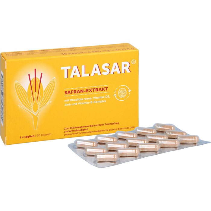 TALASAR Kapseln bei mentaler Erschöpfung und Antriebslosigkeit, 30 pcs. Capsules