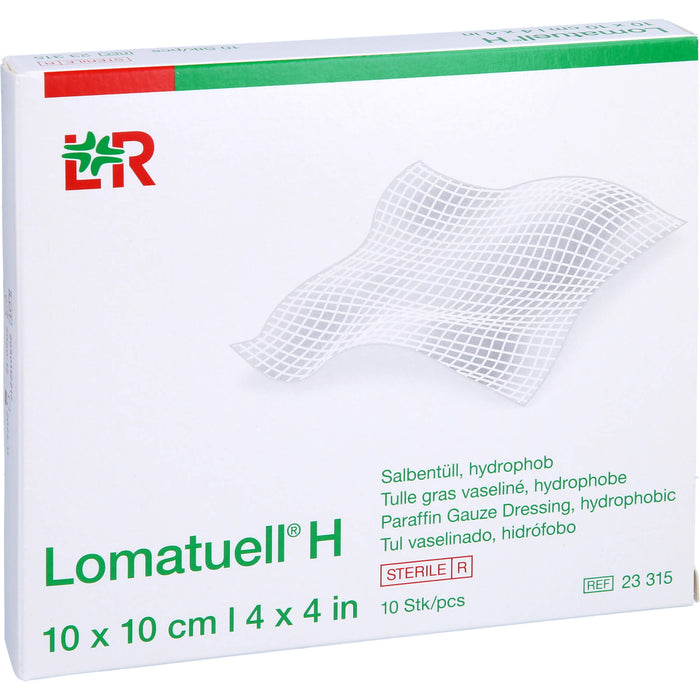 LOMATUELL H Salbentüll 10x10 cm steril, 10 St VER