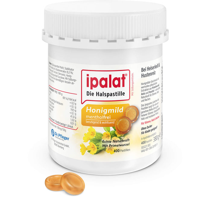 Ipalat honigmild o. Menthol zuckerfrei, 400 St PAS